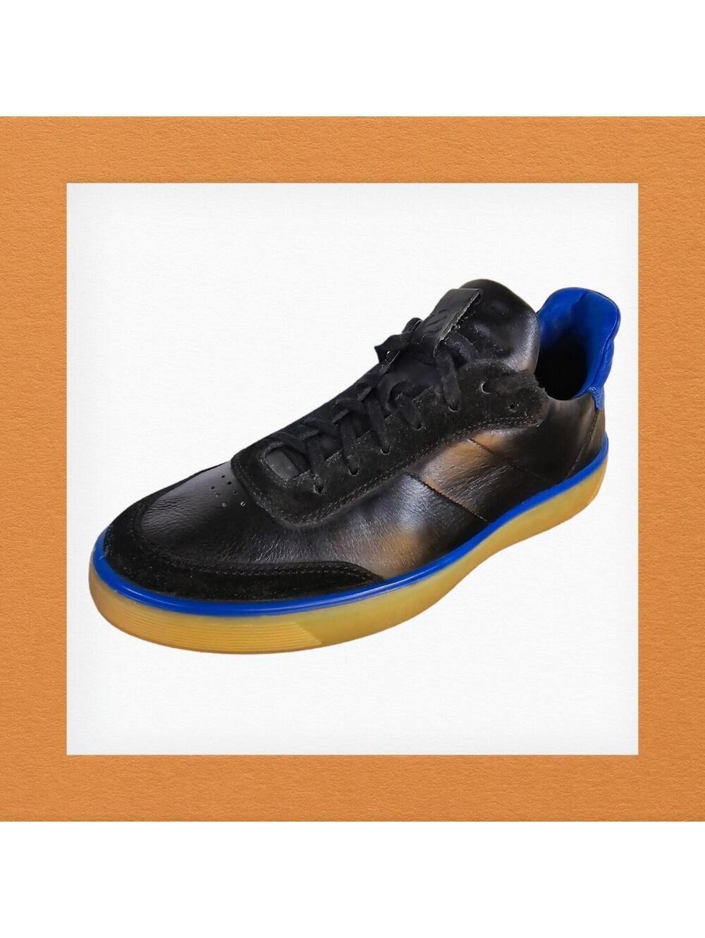 rare ECCO STREET TRAY Dynasty Black Gum Sole Sneaker 43 9.5